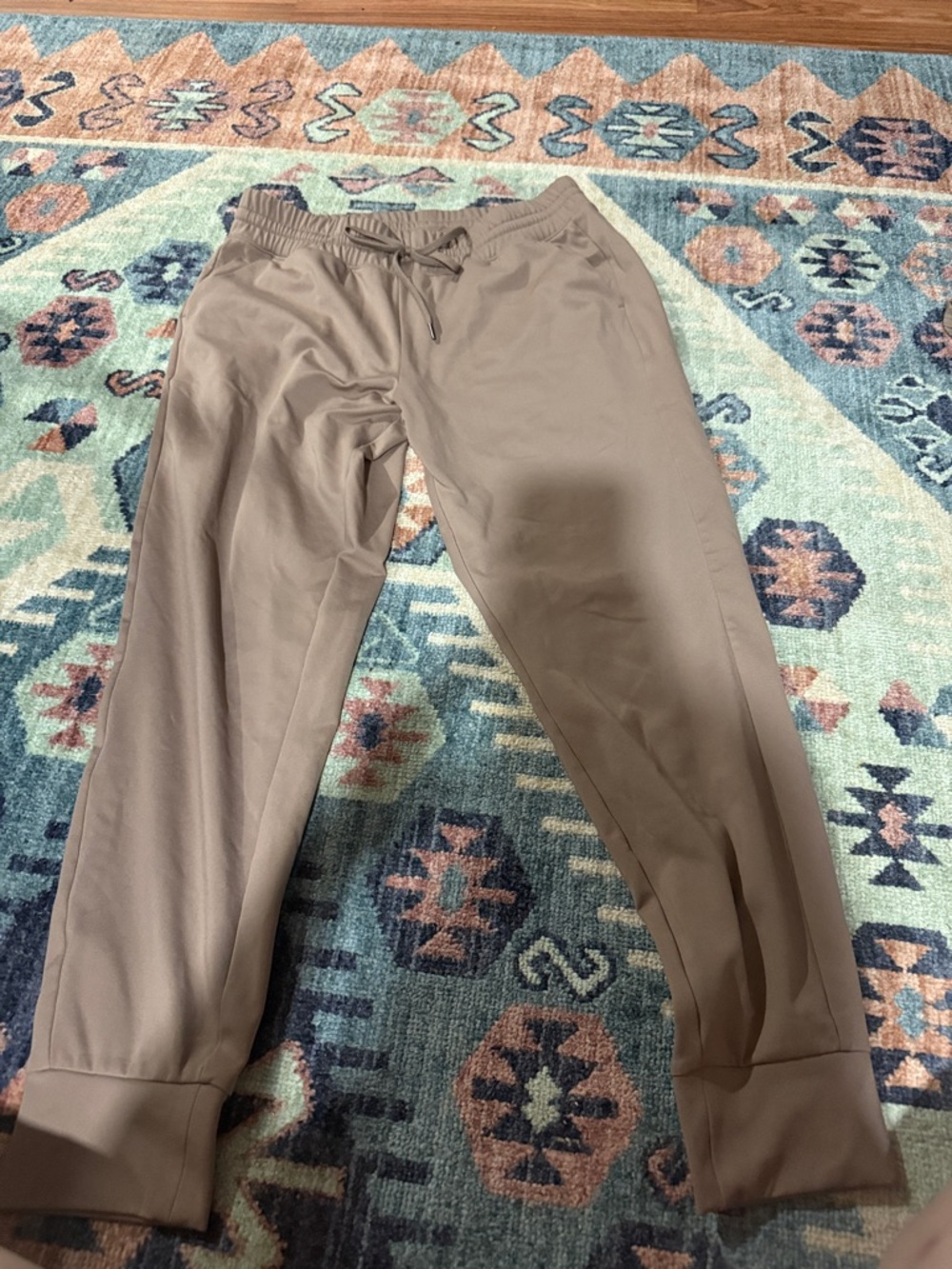 Woman’s  Taupe Jogger Sweatpants - Drawstring Waist
